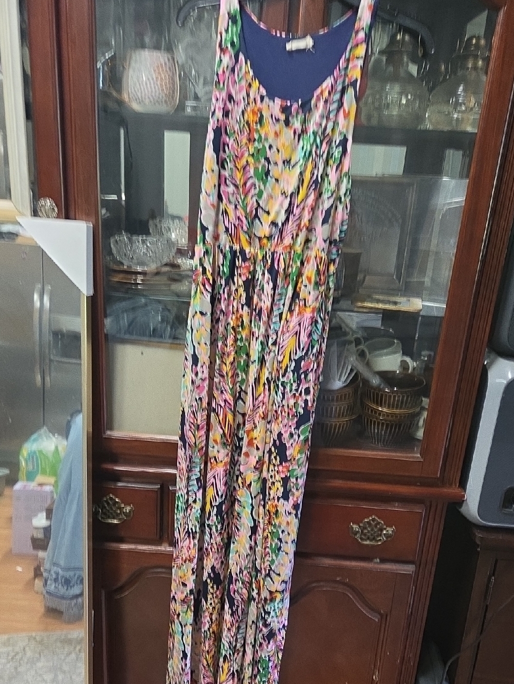 Women's Multicolor Floral Maxi Dress - Sleeveless Summer Dress